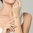thumbnail image 4 of Pulsera de cadena de serpiente de plata esterlina 925 totalmente compatible con Pandora Charms, pulsera de garra linda con hebilla redonda brillante Charm transparente Cz Christm Feliz Sencillez, 4 of 5