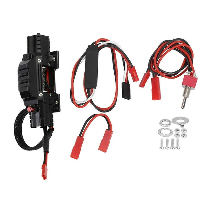 Treuil métallique à double moteur RC avec interrupteur 3e canal, compatible avec Traxxas/HSP/Redcat/Tamiya/Axial SCX10 D90/Hpi 1/8