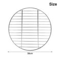 thumbnail image 1 of Grille de Barbecue Ronde en Acier Inoxydable Multi-Tailles pour Pique-Niques 28cm 33cm 38cm, 1 of 9