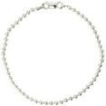 thumbnail image 2 of Sterling silver 3mm Pallini Bead Ball Chain Necklace Thick Nickel Free Italy 20 inch, 2 of 3