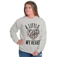 thumbnail image 4 of Pizza Piece Of Heart Valentines Day Women Crewneck Sweatshirt Brisco Brands S, 4 of 6