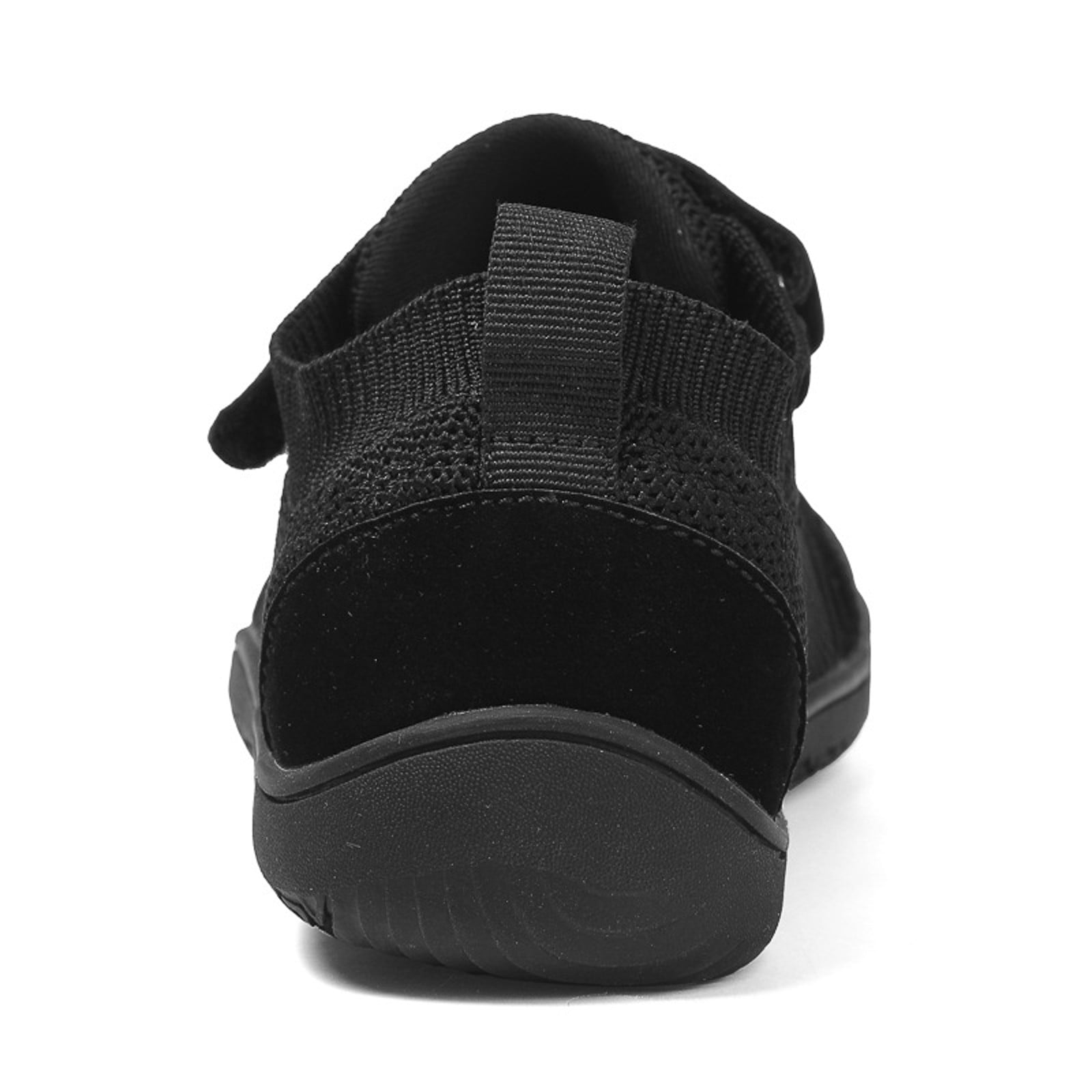 Povozer Kids Wide Barefoot Shoes Boys Girls Breathable Outdoor Sneakers(Black,1.5 Big Kid)