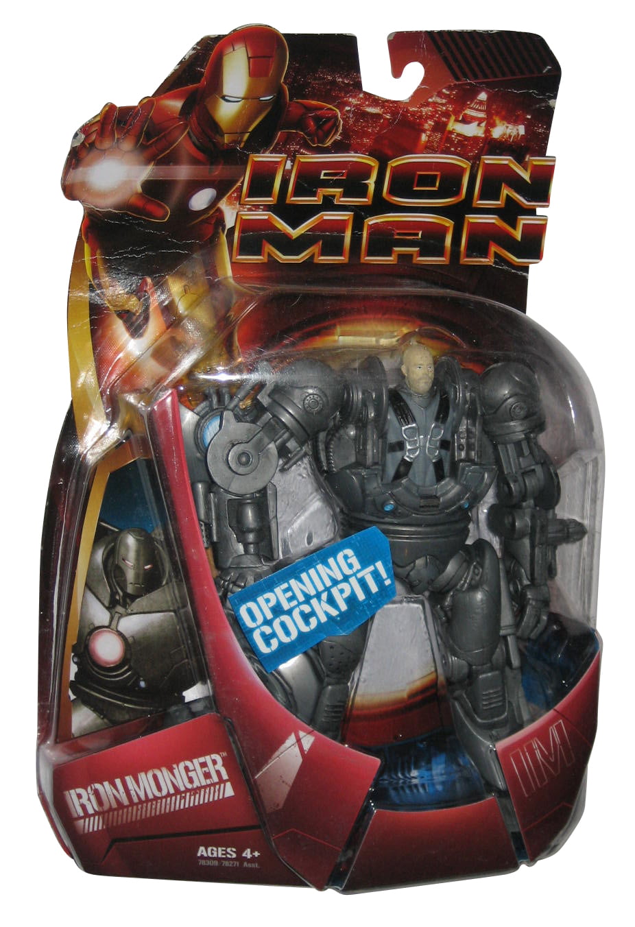 2007 Marvel IRON MAN Action Figure Toy With Punching Action Burger King 4.5" 