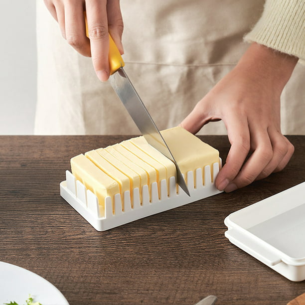 Faithtur Boîte à découper le beurre pour réfrigérateur, plateau à beurre  domestique avec couvercle transparent pour garder la fraîcheur, facile à  nettoyer et à ranger 