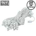 thumbnail image 2 of Novelty Lights 200 Feet C7/E12 Candelabra Base Christmas Stringer, Vintage Holiday Hanging Light String, 24" Spacing, SPT-1 20 Gauge white Wire, 2 of 4
