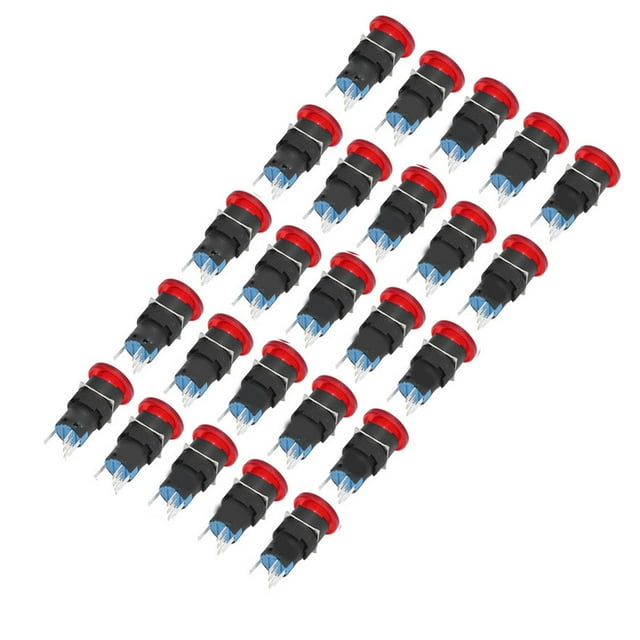 Red Mushroom Head Switch,25Pcs/Set Mushroom Head Button Switch Mushroom Head Button Switch Superior Craftsmanship