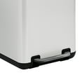 thumbnail image 4 of SunnyPoint 6 Liter / 1.58 Gallon Trash Can with Plastic Inner Buckets; Rectangle Bathroom, Office, Kitchen, and Bedroom Step On and Slow Close (WHT), 4 of 5