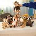 thumbnail image 3 of Wild Friends Stuffed Toys Jungle Animals Soft Creative Children Gift Plush Dog Zebra Elephant Lion Fox giraffe Kid Playmate Doll 35cm Schnauzer, 3 of 6