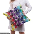 thumbnail image 5 of Ambesonne Colorful Fabric by the Yard Upholstery, Diagonal Houndstooth, 1 Yard, Multicolor, 5 of 5