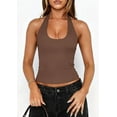 thumbnail image 5 of PRETTYGARDEN Women's Summer Halter Tank Tops Y2K Sleeveless Slim Fitted Backless Shirts Going Out Spring Workout Clothes, 5 of 10