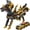 Gold, variant on 2 Pack Ultimate Transforming Dinosaur Car Toy, Transforming Car-Robot, Automatic Deformation of Magnetic Connections. Suitable for Kids Birthday Gifts (Blue)