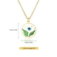 thumbnail image 6 of Daisy Pressed Flower Necklace,Personalized Gold Handmade Necklace,April Birth Flower Necklace for Women,Symbols of Caring and Strong, Great Present For Birthday,Party, Christmas-18’’, 6 of 7