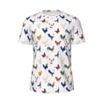 thumbnail image 5 of Wukai Various Rooster Print Men's Short-Sleeved Mesh T-Shirt,Quick-Dry Short Sleeve Workout T-Shirt-X-Large, 5 of 8