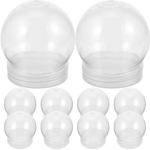 DIY Clear Plastic Snow Globes with Screw Cap 15pcs for Long Lasting DIY Use Lightweight and 2.75 Inch