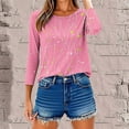 thumbnail image 6 of Neewe 3/4 Length Sleeve Womens Tops Casual V Neck Shirts Soft Basic Tees Business Work Blouses, 6 of 9