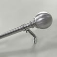 thumbnail image 5 of Lumi 1" Single Curtain Rod Brushed Nickel/Black/Oil Bronze-Ball finial 72"-144" - Brushed Nickel, 5 of 5