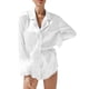 thumbnail image 1 of Txlixc - Pijama de 2 uds para mujer, blusa con puños de plumas de manga larga lisa/de retazos, pantalones cortos, ropa suelta para dormir/ropa para el hogar Txlixc Estilo de ocio, 1 of 5