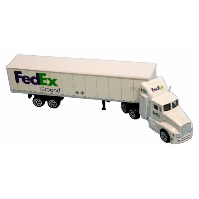 FedEx Ground Tractor Trailer, White - Real Toy RT1037 - 1/87 Scale ...