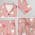 thumbnail image 6 of Top-kevin Pajama Sets for Womens Champagne Bottles Glasses Splashes Loose Button Down Long Sleeve Shirts And Pants Set, 6 of 12