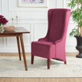 thumbnail image 4 of SAFAVIEH Becall Transitional Cotton Solid Dining Parsons Chair, Bordeaux, 4 of 15