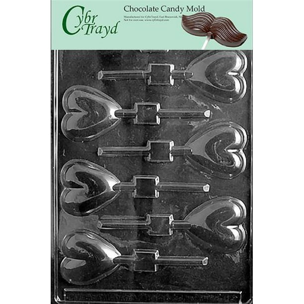 Cybrtrayd V026 Heart Lolly Valentine Chocolate Candy Mold