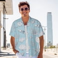 thumbnail image 6 of Coastal Seashell Elegant Beach-Inspired Men'S Short-Sleeved Shirts with All-Over Prints for Indoor and Outdoor Wear, 6 of 6
