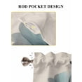 thumbnail image 7 of Turquoise Floral Tier Curtains 45 Inches Long, Spring Pastoral Flowers Butterfly Beige Window Treatment Curtain Drapes, Small Curtain Drapes for Bathroom Laundry Room, 27.5"x45", 2 Panels, 7 of 7