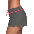 thumbnail image 1 of Pantalones cortos de baño para mujer, estilo sencillo, con cordón, suaves, transpirables, de cintura baja, pantalones cortos de natación para playa, surf, 1 of 5