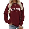 thumbnail image 2 of Arlun Oversized Los Angeles Sweatshirts for Women Trendy Plus Size Crewneck Letter Print Pullovers Loose Fit Comfortable Soft Basic Trendy Hoodless Tops XL, 2 of 4