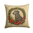 thumbnail image 2 of Scottish Deerhound Christmas Flowers Throw Pillow 14 in x 14 in, 2 of 2
