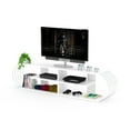 thumbnail image 3 of Cterwk TV Stand 4 Shelves Open Storage Entertainment Centre up to 68", White + Silver, 3 of 6