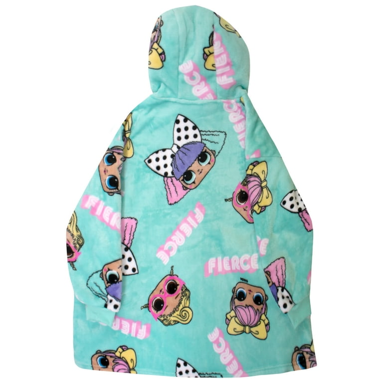 L.O.L. Surprise THE WAYY BIG HOODIE Plush Lined Oversized Hoodie Wearable Cozy Hoodie Blanket for Girls Sizes 4 16