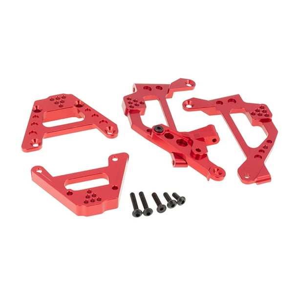 Control remoto Soporte de choque Monte Torre Montaje Soporte Modelo de Crawler Montaje de vehículo Reemplazo para Axial SCX24 III AXI03007 ROJO Speravity FN001259-01