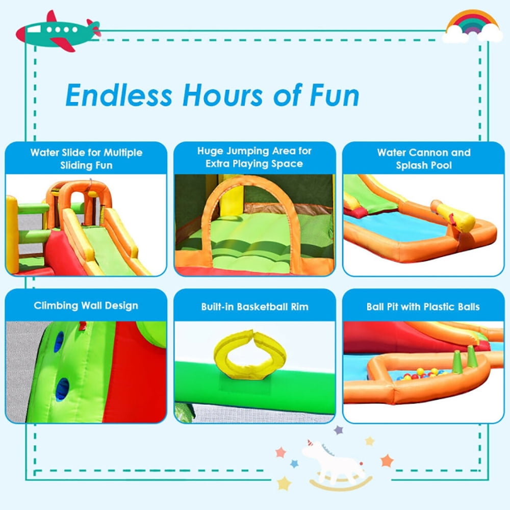 Aimee Lii Inflatable Water Park Bounce House with 780W Blower, Kids Bounce House for 5-12