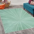 thumbnail image 2 of Abstract Art Decorative Rug, Vortex Design with Fireworks Celebration Inspired Concentric Stripes, Quality Carpet for Bedroom Dorm and Living Room, 6 Sizes, Mint Green, by Ambesonne, 2 of 4