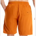 thumbnail image 3 of QATAINLAV Men's Big and Tall Swim Trunks with Pockets Summer Casual Drawstring Quick Dry Beach Shorts Above Knee Swimwear Bathing Suits Brown XXL Mother's Day Gifts, 3 of 5