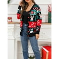 thumbnail image 3 of Elippeo Women’s Cardigans Christmas Sweaters Long Sleeve V Neck Button Down Sweaters Classic Winter Tops, 3 of 9