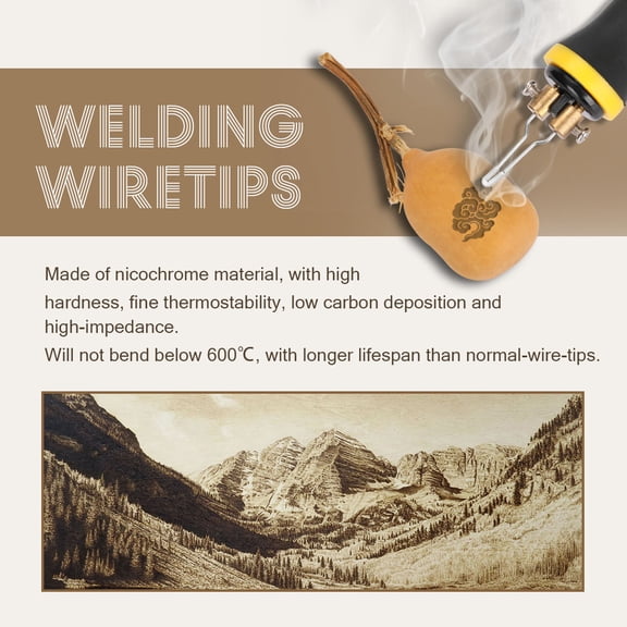 Wiretips 10PCS 1mm Diameter Welding Wiretips Set Wood Burning Pyrography Pen Burning Machine Accessory
