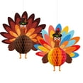 thumbnail image 6 of Sylvtty Thanksgiving Turkey Honeycomb Ornament Hanging Paper Turkey Honeycomb Decoration for Thanksgiving Party Favors Dining Table Decor, 6 of 6
