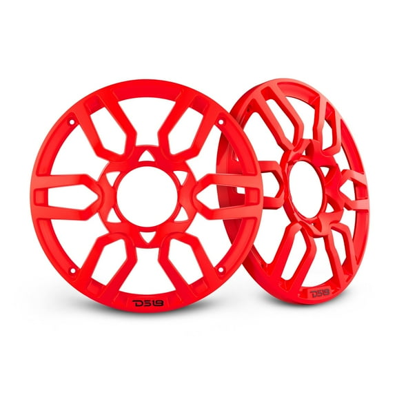 DS18 PRO Universal 8 Inch Plastic Speaker Grill Cover Red Set of 2
