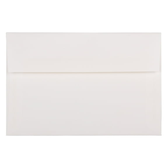 JAM Paper A9 Strathmore Invitation Envelopes, 5 3/4 x 8 3/4, Bright White Wove, 50/Pack