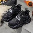 thumbnail image 3 of Men'S Winter Snow Boots - Lightweight Warm Insulated Cold Weather Boots with Closure, Non-Slip PVC Sole - All-Season Outdoor, Hiking, Casual Shoes - Easy-Clean Faux, 3 of 9
