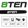thumbnail image 5 of 8TEN 16" Chainsaw Bar & Chain .063 13/40 67DL for Stihl Solo MK1010305, 5 of 7