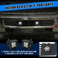 thumbnail image 6 of Lower Bumper Grille Insert For 2015-2019 Chevy Silverado 2500/3500/2500HD/3500HD Including 2pcs 4" pod lights, 6 of 8