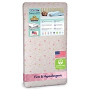 Kolcraft Pediatric 800 Extra Firm Baby Crib & Toddler Mattress, 80 Coil, Waterproof, Pink
