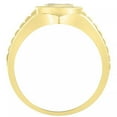 thumbnail image 3 of Pompeii 1/2 Ct Mens Diamond Ring Wide Polished Anniversary Band 10k Yellow Gold, 3 of 6