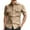 Khaki, variant on Men's Slim Fit Casual Button Down Shirt Comfortable Breathable Daily Wear Stylish Versatile Classic Design