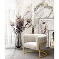 thumbnail image 7 of TOV Furniture Magnolia Spotted Cream Velvet Chair with Gold Base, 7 of 7