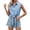 Light Blue, variant on Dvprdro Tie Front Button Down Sleeveless Denim Shirt for Women Collared Pointed Slim Fit Summer Tops
