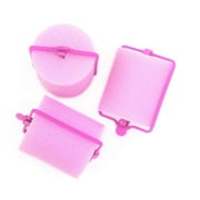 Jumbo Self-Fastening Foam Rollers in Reusable Zipper Case in Pink, 9 Count Retro Glam Curls -